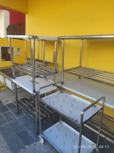 Bh bancada e pia de inox para cozinha industrial 