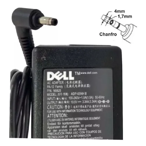 Fonte Carregador  para  Notebook Dell Vostro 14 5460 5470 5480 65w M