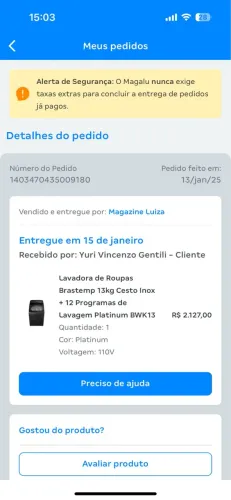 Máquina de Lavar Roupas Brastemp 13kg Cor Preta