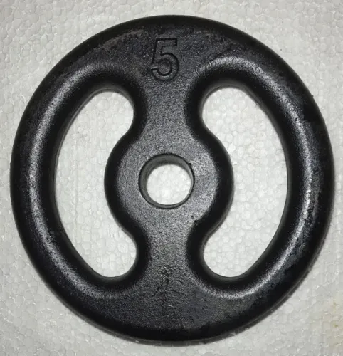 Anilha de Ferro Pintada  5Kg Preta