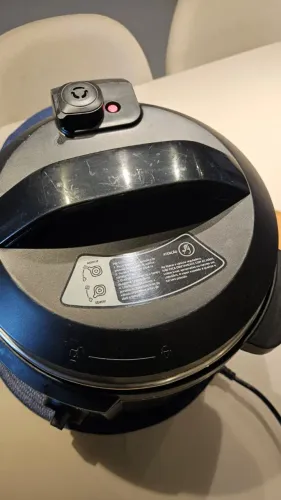 Panela de Pressão Elétrica Mecanica, 6L, Inox/Preto, 110V, Midea
