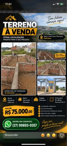 Vendo terreno com escritura pronto pra transferir