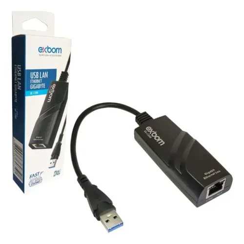 Adaptador rede lan rj45 usb