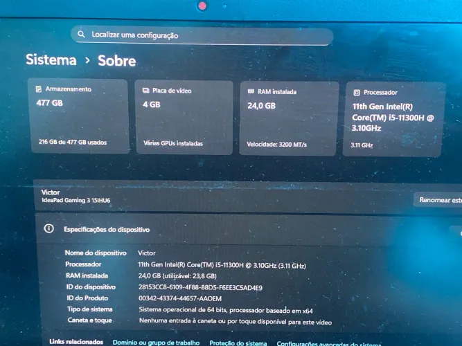 LENOVO IDEA PAD GAMING 3i