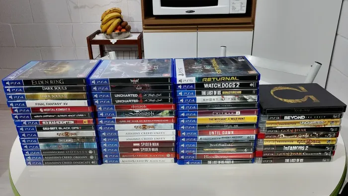 Lote de jogos de PS3, PS4 e PS5
