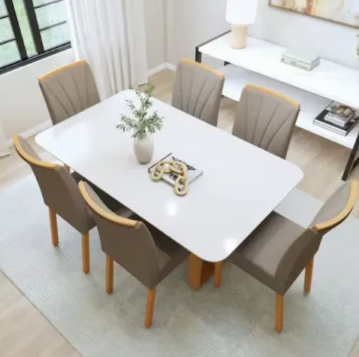 Mesa de jantar 1,70m 6 lugares