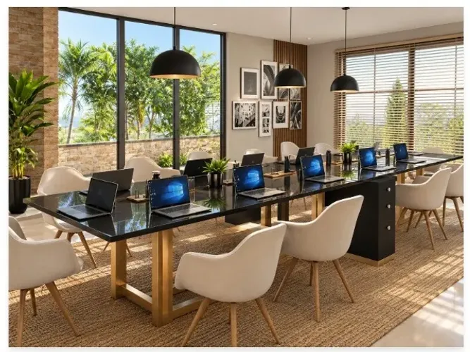 Mesa de Reunião Delluxe Epoque Novide. Alto Padrão. L560cm x P120cm x A74cm