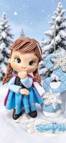 Topo de bolo luxo tema Frozen