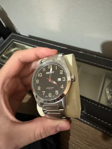 Relógio Orient Prata Original c/caixa (detalhes de arranhado na caixa)