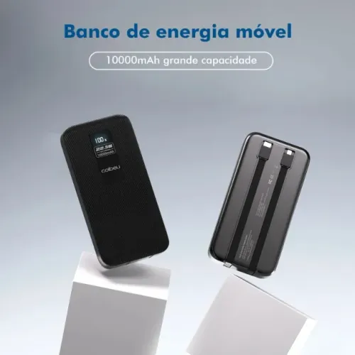 Bateria PowerBank Coibeu, 10mil mAh 23W, USB C, Lightning