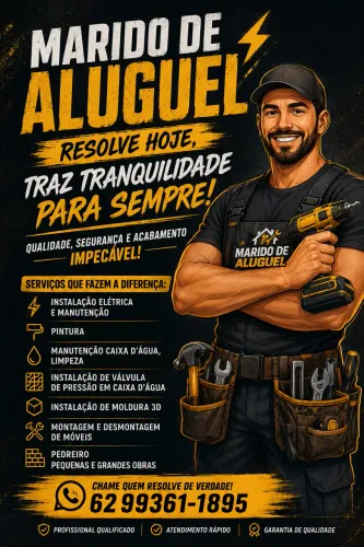 Manutenção geral elétrica, hidráulica, pintura, montagem de móveis