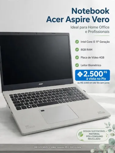 Notebook acer aspire vero
