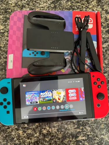NITENDO SWITCH COM TODOS OS ACESSÓRIOS