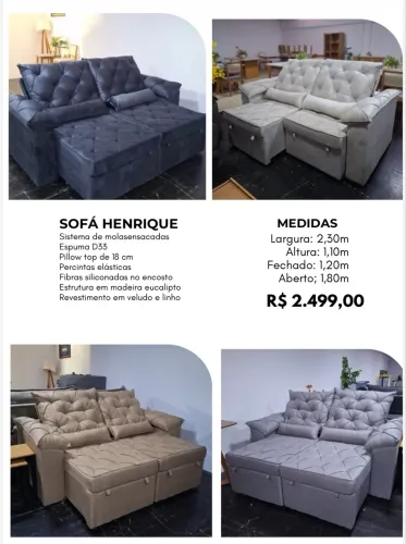 Sofá retrátil 2 lugares - entrega grátis