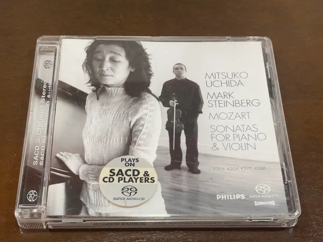 SACD Mitsuko Uchida Mozart Sonatas Piano e Violino Philips Audiofilo