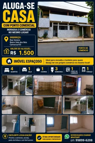 ALUGO CASA COM PONTO COMERCIAL