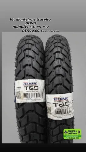 Pneus novos para Bros, Crosser, XRE 190