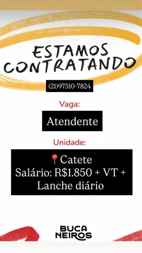 ATENDENTE - CATETE(zona sul)