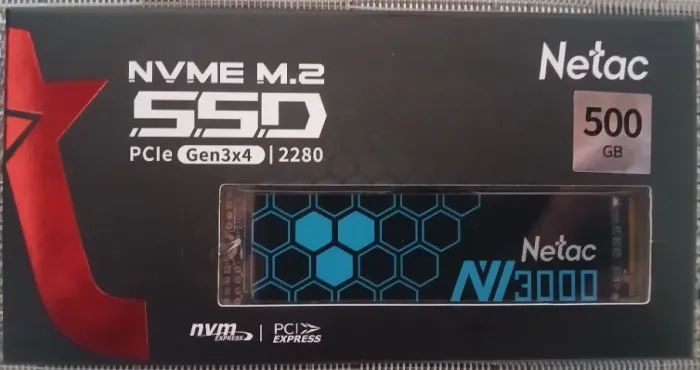 SSD NVME M.2 NETAC NV3000 500GB 3500MB/s PCIe 3.0 x4 NOVO LACRADO