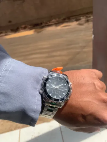 Relógio analógico digital SKMEI prateado original com caixa + garantia