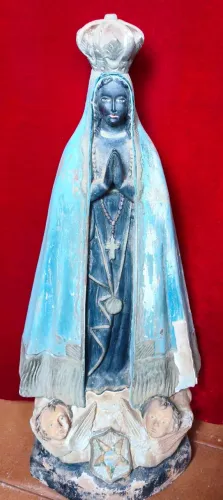 Antiga Imagem de Nossa Senhora Aparecida, gesso antigo!