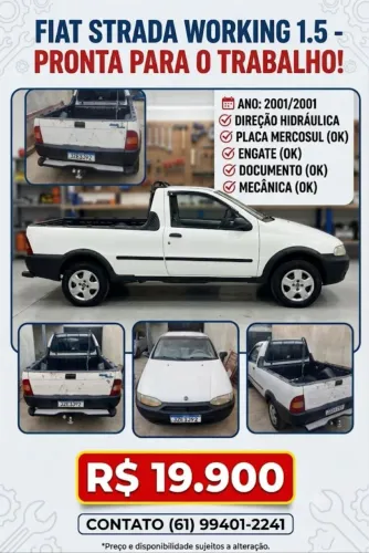 Fiat Strada Working 1.5 MPI 8V CE (álcool) 2001