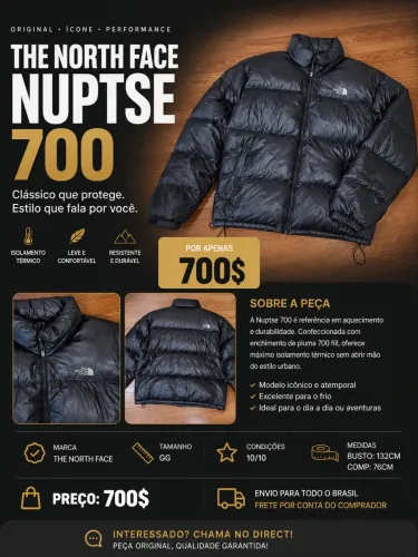 Vendo jaqueta The North Face - ORIGINAL - Modelo Nuptse 700