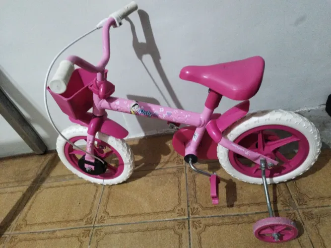 Bicicleta Infantil Feminina com Rodinhas - Excelente Estado