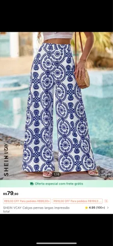 Calça estampada