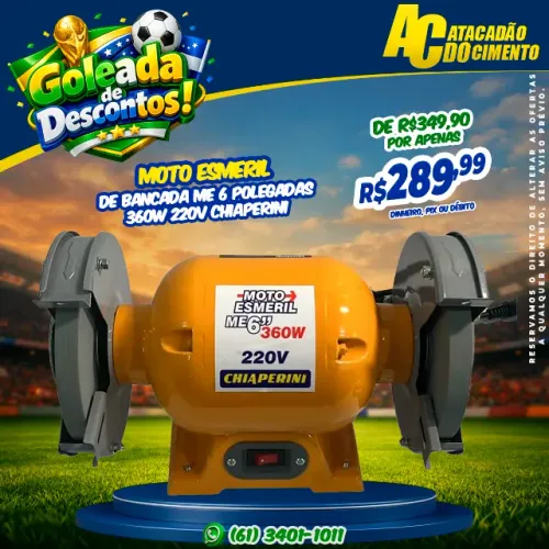 Moto Esmeril Me 6 Polegadas 360w 220v Chiaperini