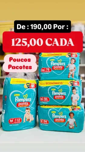 Fraudas Pampers pacotão 