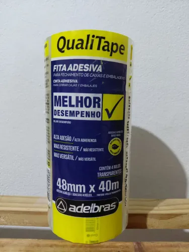 Fita Durex Transparente Larga 48mmx40m - Pacote Fechado Com 4 Unidades