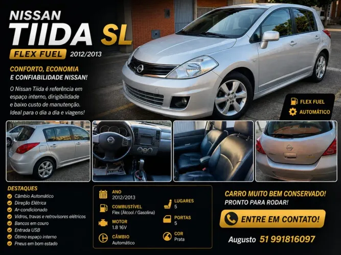 Nissan Tiida SL 1.8/1.8 Flex 16V Aut. 2013