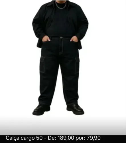 Calça cargo plus size 50