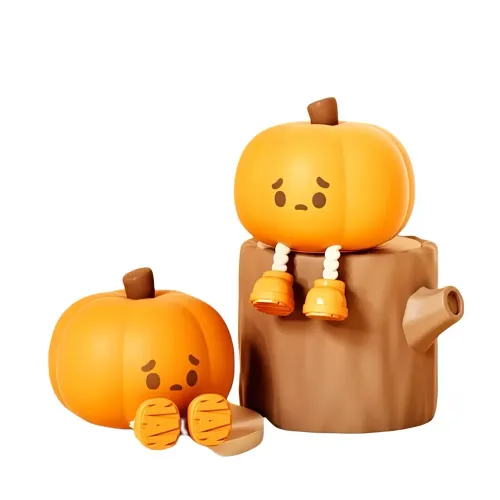Luz Lâmpada Luminária Infantil Abóbora LED Silicone