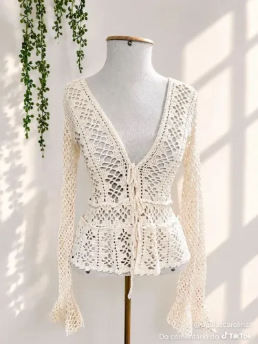 blusa crochê - encomenda