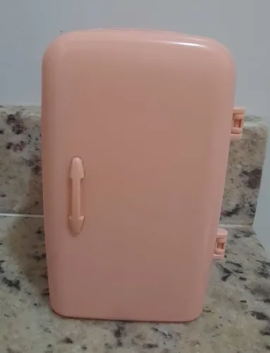 Porta-lápis geladeira rosa 
