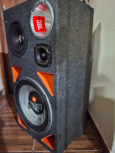 Caixa de som completa 4 vias .auto falante 15 pol. Auto falante 8 pol Corneta Twitter  jbl