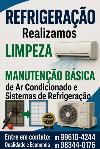 Manutenção básica em ar-condicionado.