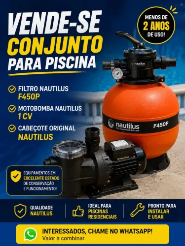 Motobomba, filtro e cabeçote