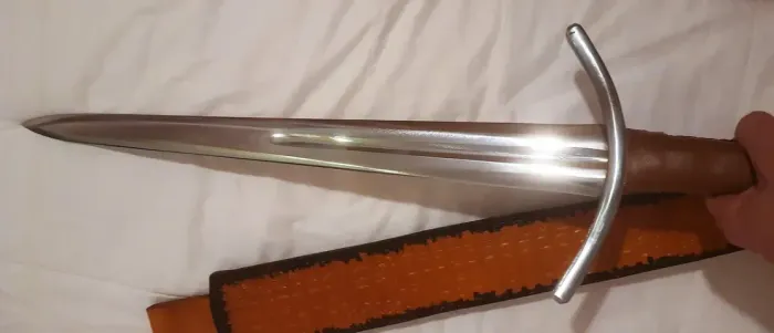 Espada Curta Medieval Artesanal Afiada Funcional + Couro