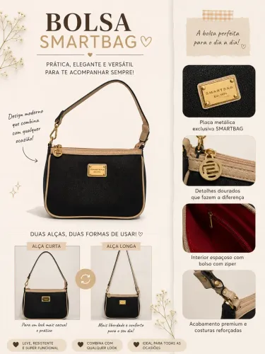 Bolsa SMARTBAG pequena Marron/rose