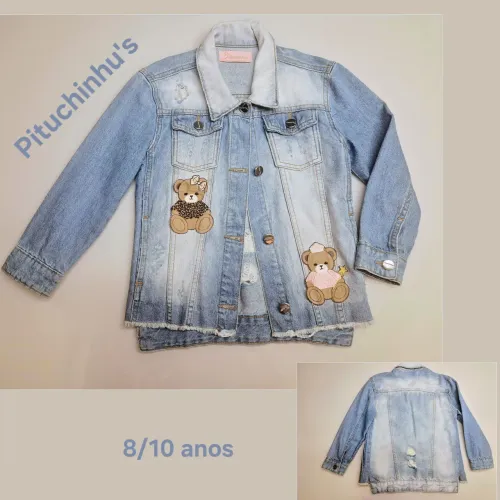 Jaqueta jeans Infantil Pituchinhus 