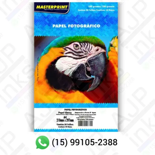 Papel Fotográfico Glossy A4 180g