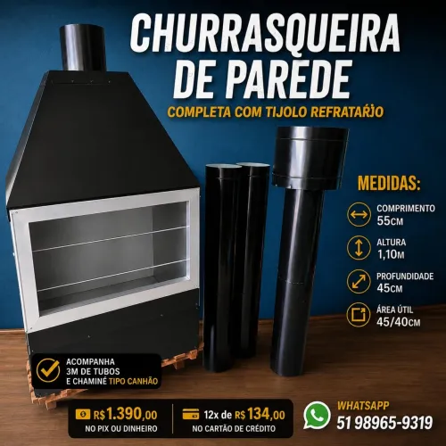 Churrasqueira de parede