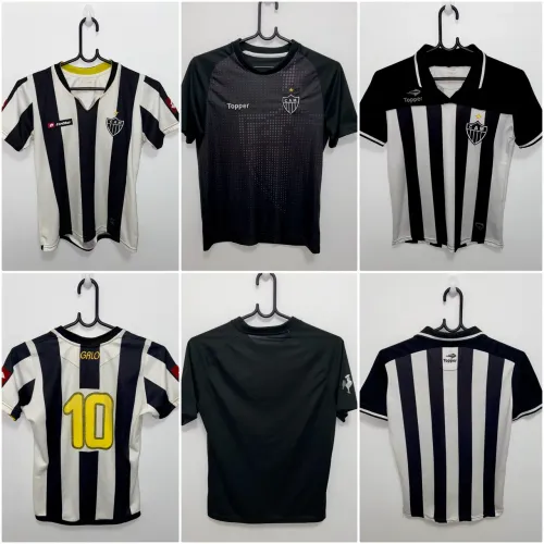 Lote 3 Camisas do Atlético Mineiro Antigas Originais - Tamanho Juvenil/Feminino