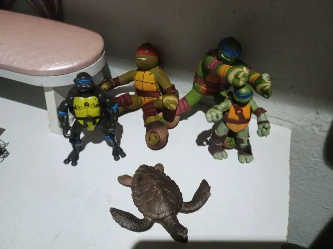Brinquedos tartarugas ninja 5 unidades