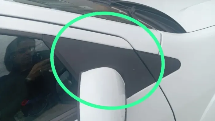 Par do retrovisor fiesta cor preto e branco
