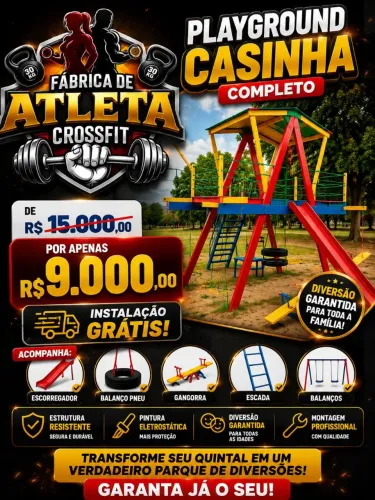 PROMOÇÃO PLAYGROUND CASINHA COMPLETO R$ 9 MIL