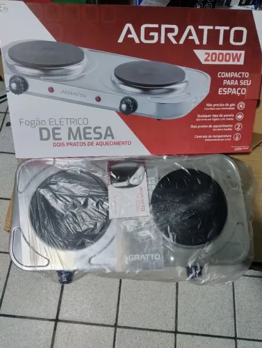 Fogão Agratto inox 2 bocas